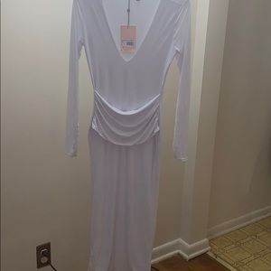 Long sleeve white dress